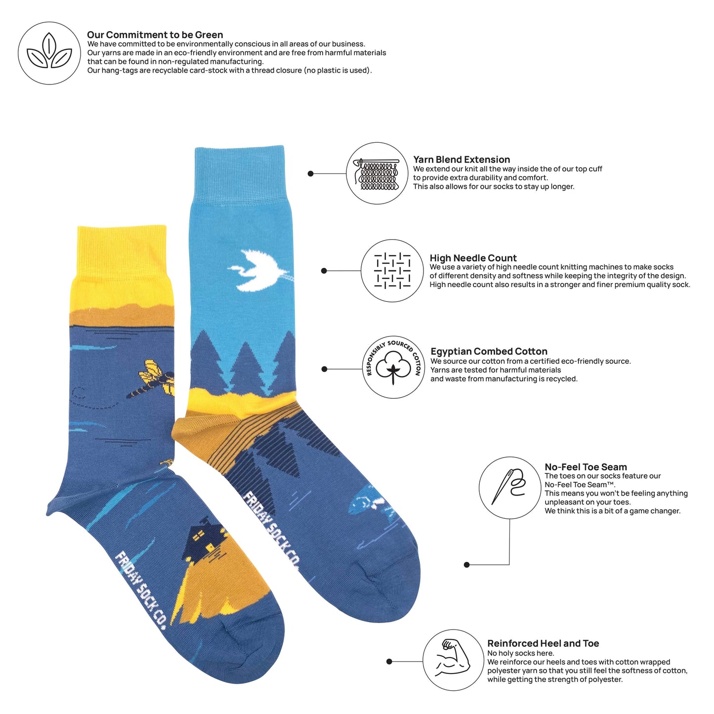 Men's Great Lakes Canadian Landscape Socks