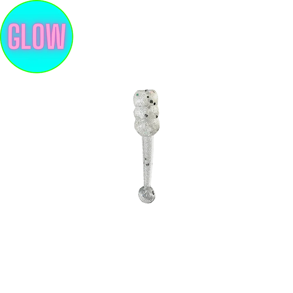 0.75" Saucy Tail - Salt N Pepper Glow