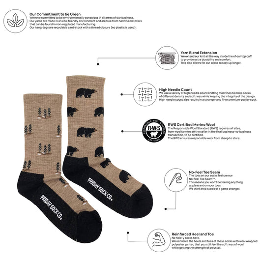 Women's Bear & Tree Merino Wool Socks